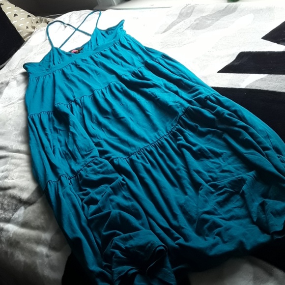 💙Long TEAL Maxi Dress, sz M, BEAUTIFUL💙 - Picture 4 of 5